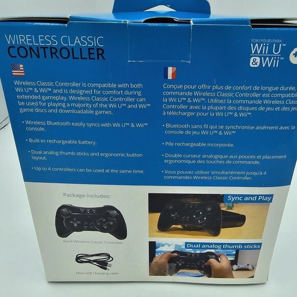 Interworks Wireless Pro Controller - Black, New Bluetooth, Wii U, Wii Brand New - Picture 14 of 15